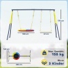 Afbeelding van Aiyaplay Kinderschommel van staal, Oxford-stof - 265L x 160B x 178H cm - Meerkleurig