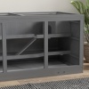 Afbeelding van PawHut Zwerghamsterkooi van Hout met Trappen - Drie Verdiepingen, Grijs 115 x 57 x 55 cm