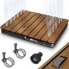 Afbeelding van tillvex® Tuindouche met fonteinhoogte tot 4 m | Antislip en weerbestendig | Aluminium/WPC