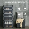 Afbeelding van HOMCOM - DIY Schoenenkast - Kunststof - Ijzer - Zwart en Wit