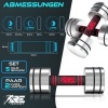 Afbeelding van RE:SPORT Set van 2 halters van staal, 5 kg, met schuimrubberen handgreep voor krachttraining