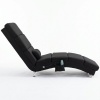 Afbeelding van HOMCOM Chaise Longue massagestoel met 8 massagestanden, zwart, 168 x 56 x 84 cm