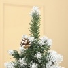 Afbeelding van HOMCOM Kunststof Kerstboom Ø75 x 180 cm Groen/Wit