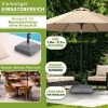 Afbeelding van tillvex® Parasolvoet GRAVIA met wielen & remmen | Vulbaar 37L / 56kg | Weer- en UV-bestendig (Antrac