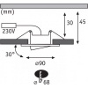 Afbeelding van Paulmann LED Inbouwspots Calla Set van 3 - Mat Zwart - IP65 - 5W - 430 lm - 230V - Badkamer