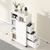 Afbeelding van Homcom Badkamerkast - Spaanplaat - 20L x 40B x 80H cm - Wit