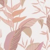 Afbeelding van Erismann Vliesbehang Elle Tropische Bladeren Wit Roze Goud Metallic 10332-05