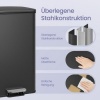 Afbeelding van Keukenprullenbak 40 liter met softclose deksel - Staal - Zilver