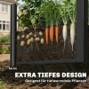 Afbeelding van Outsunny Verhoogde Plantenbak - Verzinkt Staal, Rubber - 102L x 52B x 55H cm - Zwart