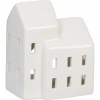 Afbeelding van Witte waxinelichthouder huisje voor 1 theelichtje - 9,5 x 7,5 x 6 cm - Tafeldecoratie