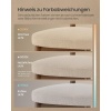 Afbeelding van VASAGLE Barkruk set van 2 met rugleuning, linnenlook, cappuccino-beige en walnoot