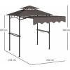 Afbeelding van Outsunny barbecuepaviljoen - waterafstotend - met dubbel dak
