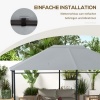 Afbeelding van Outsunny - Paviljoendak - Polyester - Lichtgrijs
