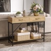 Afbeelding van HOMCOM Consoletafel met 2 lades
