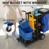 Afbeelding van HOMCOM Schoonmaakwagen van Kunststof en Metaal - 122 x 46,5 x 101 cm - Blauw