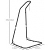 Afbeelding van Outsunny hangstoelframe met haken - 133L x 116B x 195/230H cm