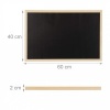 Afbeelding van Relaxdays krijtbord met houten lijst, afwasbaar, 40 x 60 cm, zwart, voor bureau of kantoor