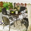 Afbeelding van Outsunny eetkamerstoelkussens - stoelhoezen - 108x50x5 cm - grijs