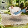Afbeelding van Tillvex Hangstoel 150 kg met 2 ringen | Weerbestendige schommelmand voor binnen en buiten
