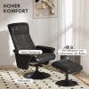Afbeelding van HOMCOM Relaxfauteuil met voetensteun - Polyester, staal - 69L x 71B x 104H cm - Zwart