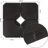Afbeelding van Outsunny 4-delig Schermgewicht voor Zonnescherm 80 kg water of 120 kg zand zwart