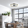 Afbeelding van HOMCOM Plafondventilator met verlichting - Zwart staal en kunststof - 50 x 50 x 12,5 cm
