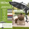 Afbeelding van Tillvex Aluminium Zweefparasol met LED Solar Ø 300 cm + Hoes en Windbescherming