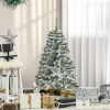 Afbeelding van HOMCOM Kunststof Kerstboom 70x70x120 cm Groen en Wit