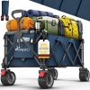 Afbeelding van TRESKO® Opvouwbare Bolderwagen 300L met Rem | Inklapbare Handwagen 150kg met Rubber Banden
