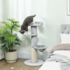 Afbeelding van PawHut Kattenboom van Spaanplaat, Ø48 x 103,5 cm, Lichtgrijs