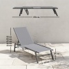 Afbeelding van Outsunny Set van Ligbedden - Metaal, Netweefsel - 190L x 74B x 35H cm - Grijs