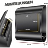 Afbeelding van KESSER® Brievenbus RVS XXL met krantenvak - Wandbrievenbus geborsteld en gepoedercoat inclusief beve
