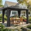 Afbeelding van Outsunny Tuinpaviljoen - Metaal, Polyester - 394L x 294B x 255H cm - Donkergrijs