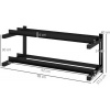 Afbeelding van SPORTNOW Stalen Hantelstandaard - Zwart - 98L x 40B x 35H cm