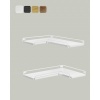 Afbeelding van Vasagle - Set van 2 L-vormige wandplanken - 40x29 cm - Wit - Industrieel design