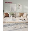 Afbeelding van VASAGLE - set van 2 ronde salontafels - 50 en 40 cm - wit - hout en metaal