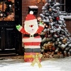 Afbeelding van Outsunny Verlichte Kerstdecoratie van Polyester en Staal, 52x30x93 cm, Meerkleurig