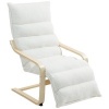 Afbeelding van HOMCOM Relaxfauteuil met Sherpa-Fleece, verstelbaar voetensteun, wit