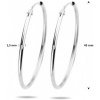 Afbeelding van Glams ronde buis oorringen - 45 mm - Zilver