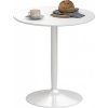 Afbeelding van HOMCOM - Eettafel van MDF en staal - 70x70x75 cm - Wit