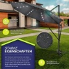 Afbeelding van tillvex® Premium aluminium parasol 330 cm met afdekking, windbescherming en 360° draaibaar