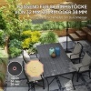 Afbeelding van Outsunny Zwarte Sonnenschirmstandaard tot 28 kg, Rond, voor Ø34/38 mm parasols, Balkon, Tuin