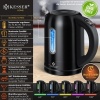 Afbeelding van KESSER® Waterkoker, 2200 W, roestvrij staal, 1,7 liter, met led-verlichting, kleur afhankelijk van d