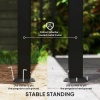 Afbeelding van Outsunny Metalen Tuinpaviljoen, Donkergrijs Polyester