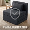 Afbeelding van HOMCOM Vloerstoel van polyester en schuim - 80L x 75B x 74H cm - Donkergrijs