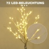 Afbeelding van HOMCOM 120 cm kunstberken kerstboom met LED, decoratie voor bruiloft en feest
