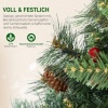 Afbeelding van HOMCOM Kunststof Kerstboom 120 cm Groen met Staal, 56L x 56B cm