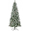 Afbeelding van HOMCOM Kunststof Kerstboom Ø75 x 180 cm Groen/Wit