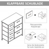 Afbeelding van HOMCOM-Ladekast van staal en vliesstof, 63,5 x 30 x 71 cm - Lichtgrijs