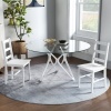 Afbeelding van HOMCOM Eetkamerstoel van Grenenhout 41,5L x 46B x 90H cm Wit